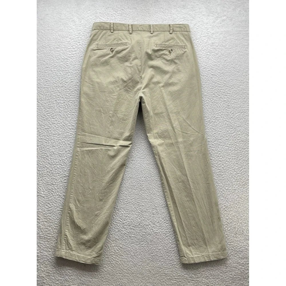 Peter Millar Chino Pants Mens 34x29.5 Pima Cotton Blend Stretch Golf Beige Khaki